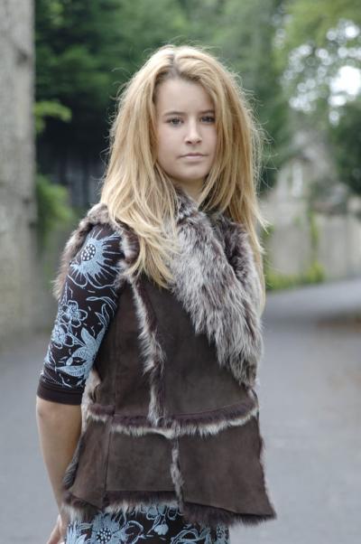 Asymmetrical Shearling Gilet