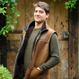 Sheepskin waistcoat mens deals