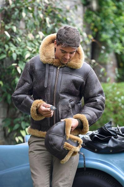 Aged RAF Sheepskin Flying Jacket